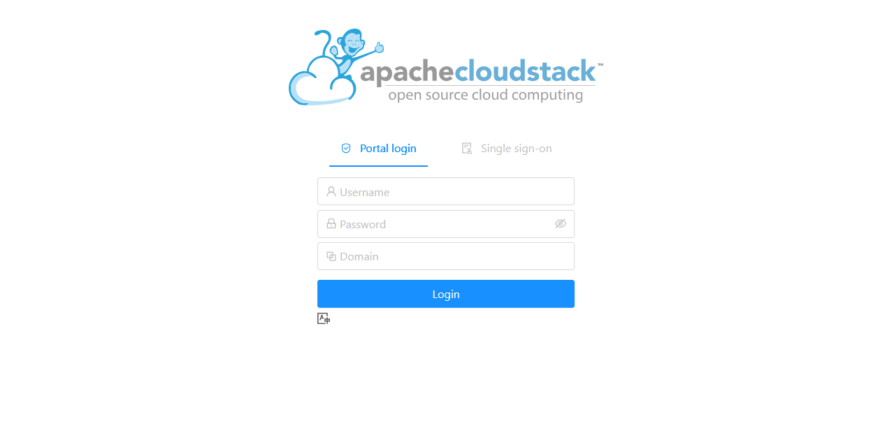 CloudStack Portal-Login