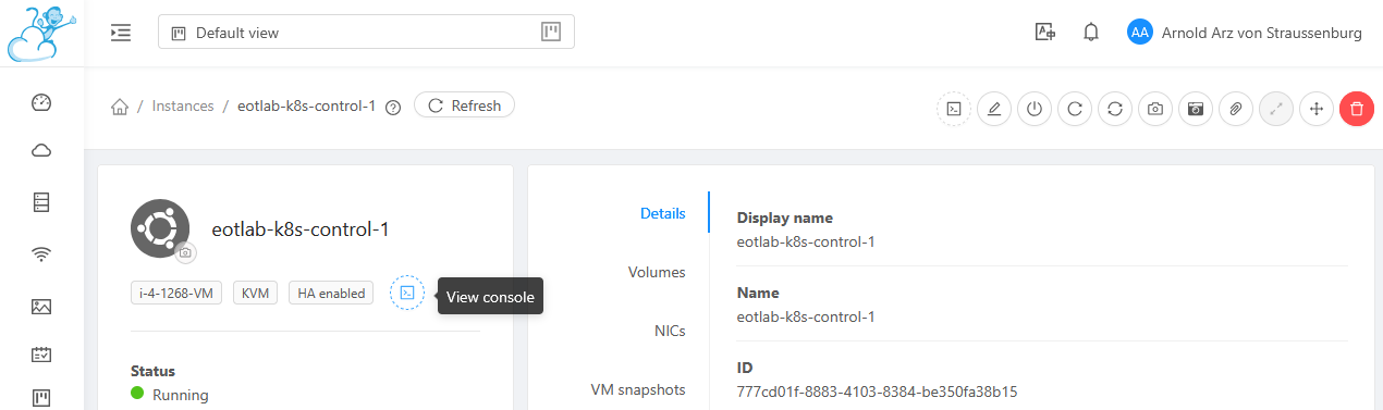 Zugriff über Web-Konsole